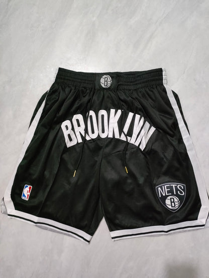 Brooklyn Nets Black Regular Pocket Shorts
