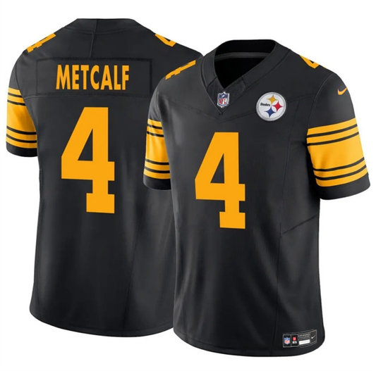 DK Metcalf #4 Pittsburgh Steelers Black Game Jersey
