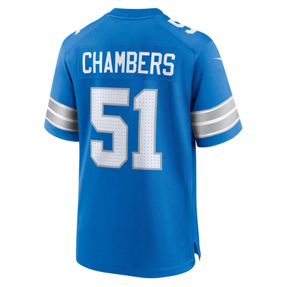 Steele Chambers Detroit Lions Nike Game Jersey -  Blue