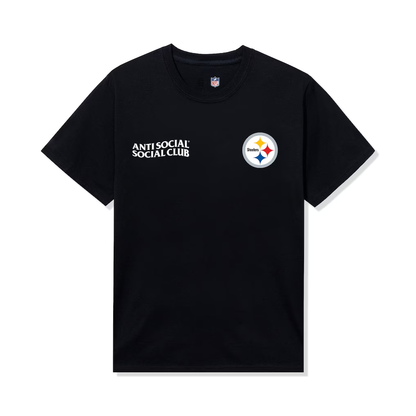 Pittsburgh Steelers AntiSocialSocialClub x NFL Black Team T-Shirt