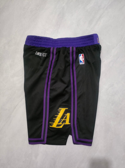 Los Angeles Lakers Black 24 City Edition Shorts