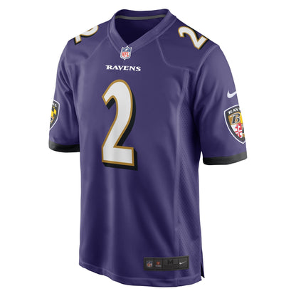 Nate Wiggins Baltimore Ravens Nike 2024 NFL Draft First Round Pick   Game Jersey - Purple