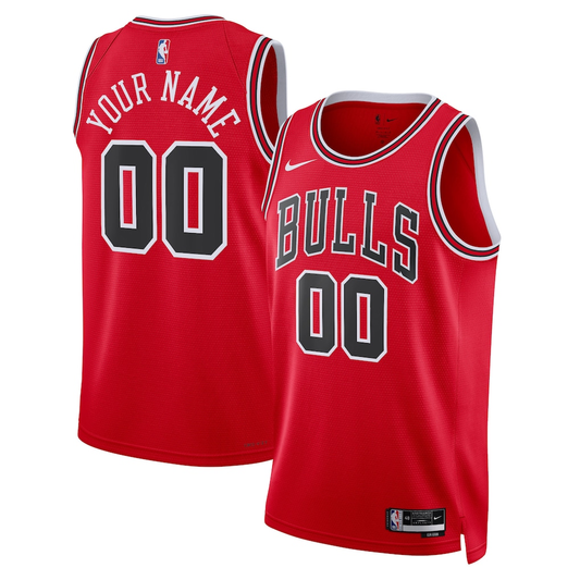 Custom Chicago Bulls Red Jersey