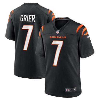 Will Grier Cincinnati Bengals Nike Team Game Jersey -  Black