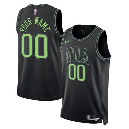 New Orleans Pelicans Nike Black 2025/26 City Edition Swingman Custom Jersey