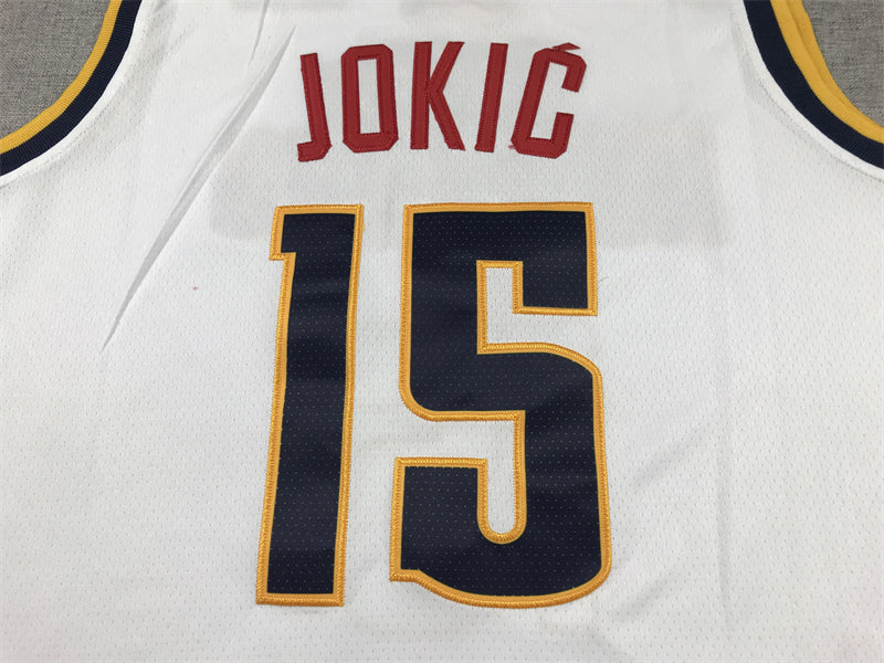Denver Nuggets #15 White Jersey