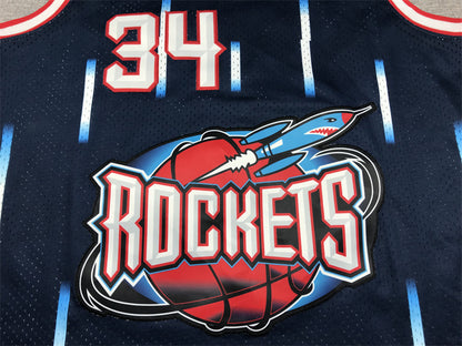 Houston Rockets Hakeem Olajuwon #34 1996-97 Throwback — Embroidered Jersey