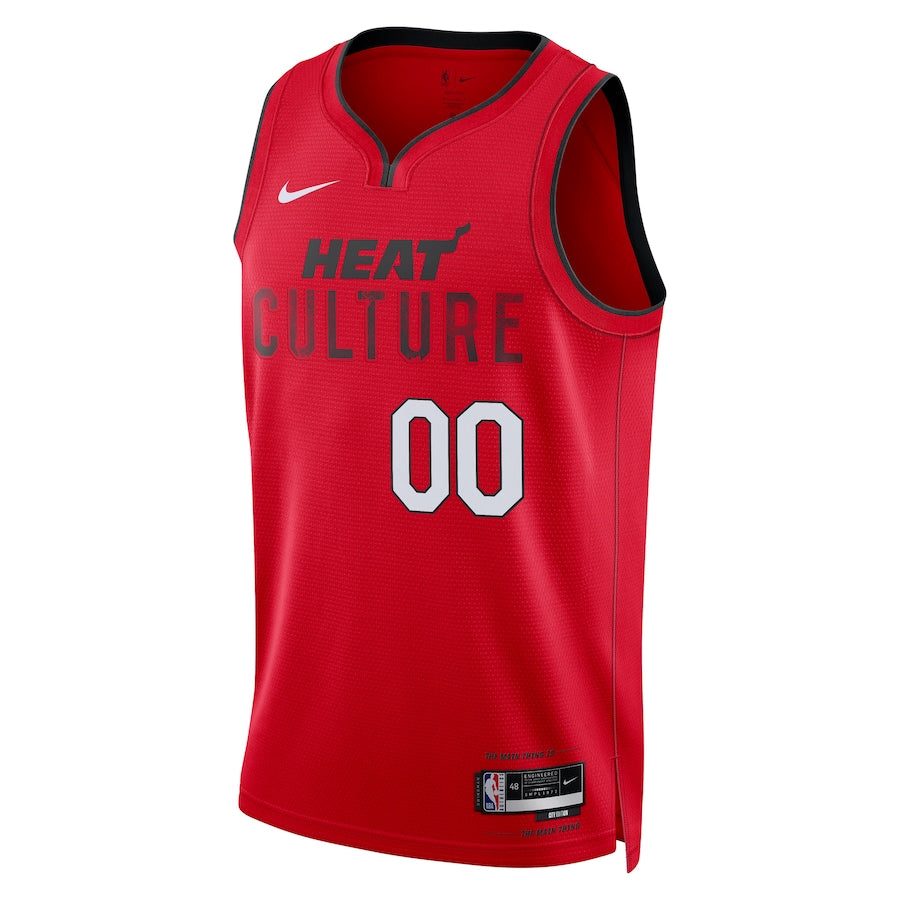 Unisex Miami Heat Red 2024/25 Custom Swingman Jersey - City Edition