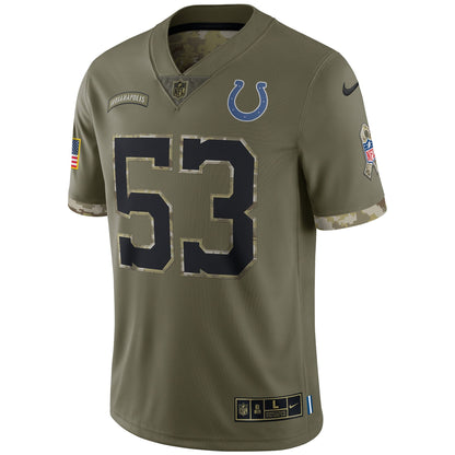 Shaquille Leonard Indianapolis Colts Nike Salute To Service Limited Jersey - Olive