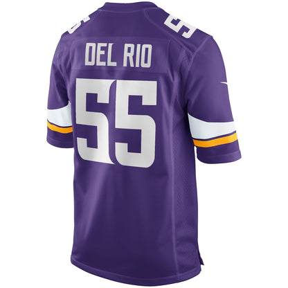 Jack Del Rio Minnesota Vikings Nike Game Retired   Jersey - Purple