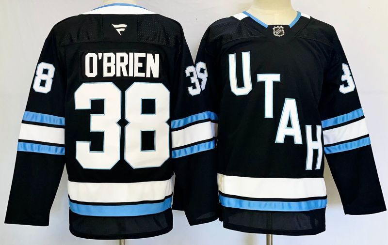 Men's Utah Mammoth Liam O'Brien #38 Black Player Game Jersey