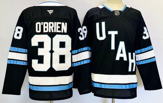 Men's Utah Mammoth Liam O'Brien #38 Black Player Game Jersey