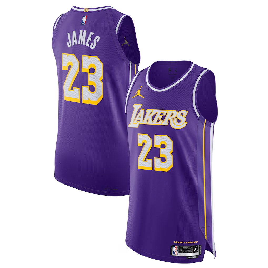 Los Angeles Lakers LeBron James Jordan Brand Purple 2025/26 Player Jersey - Statement Edition