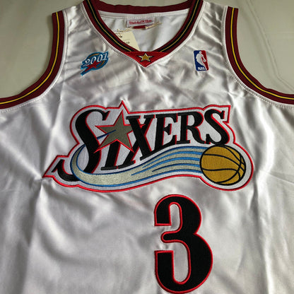 Allen Iverson Philadelphia 76ers 3 White MN