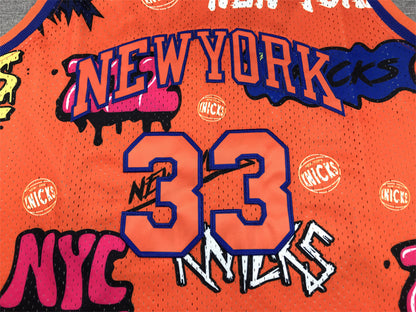 Knicks #33 Graffiti Jersey