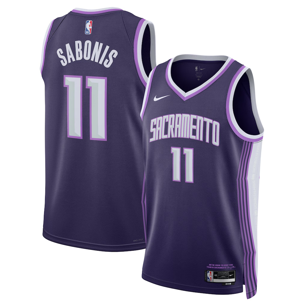 Sacramento Kings Domantas Sabonis Nike Purple 2025/26 Swingman Jersey - City Edition