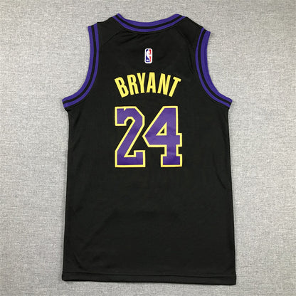 Youth Kobe Bryant Los Angeles Lakers #24 City Edition Embroidered  Jersey
