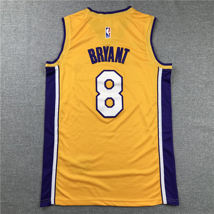 Los Angeles Lakers #8 Kobe Bryant Retired Yellow Jersey