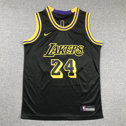 Youth Kobe Bryant Los Angeles Lakers #24  City Edition Black Mamba Embroidered  Jersey