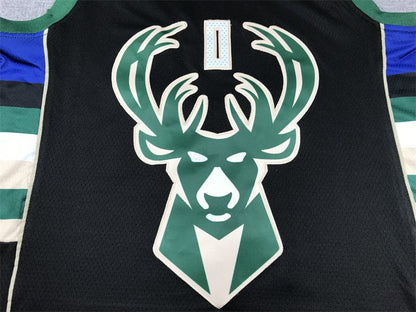 Damian Lillard Milwaukee Bucks Black 2023-2024 seasonJersey