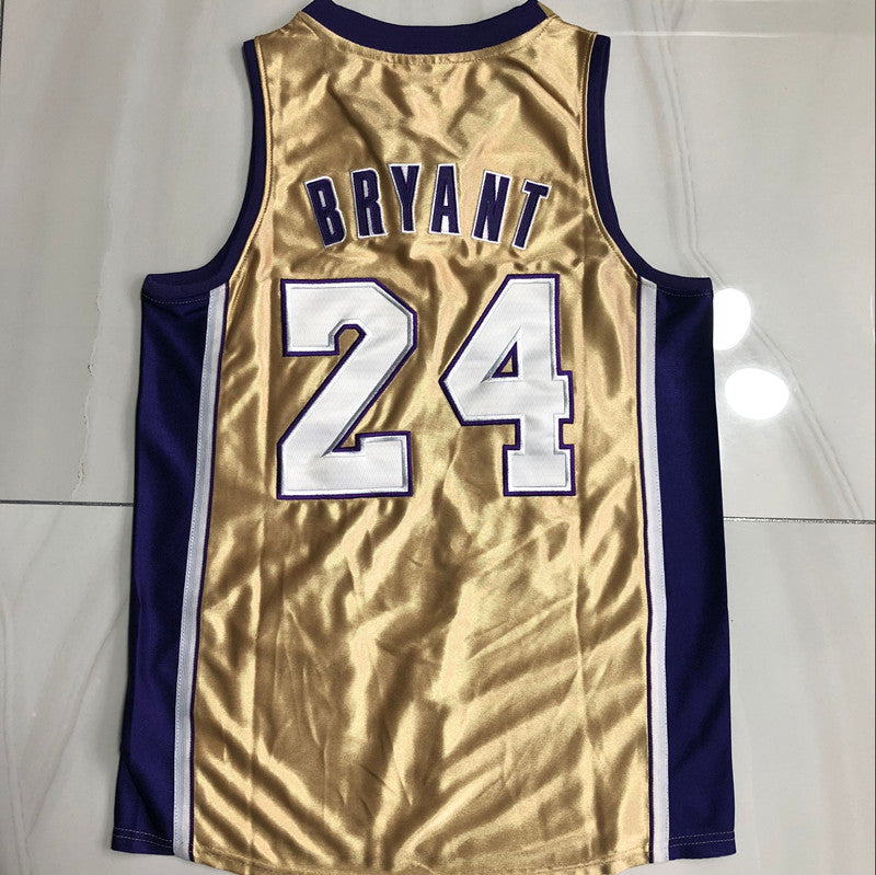 Kobe Bryant 1996-2016 Hall of Fame Gold Fully Embroidered 24# Jersey