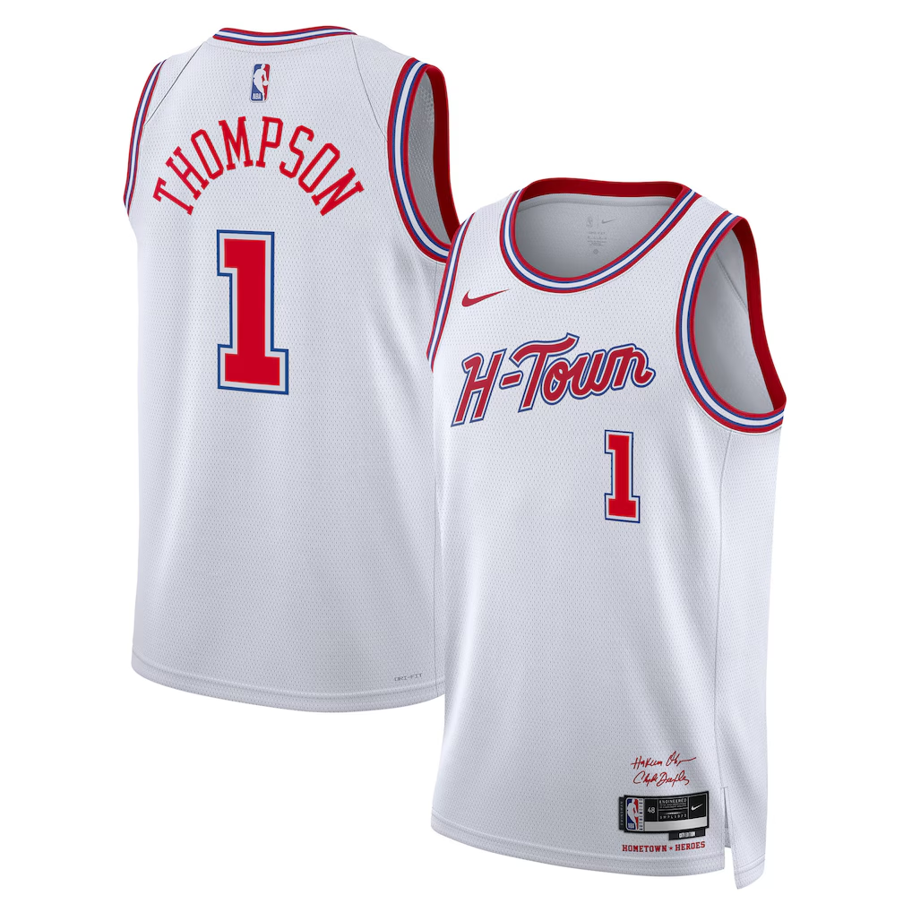 Houston Rockets Amen Thompson Nike White 2025/26 Swingman Jersey - City Edition