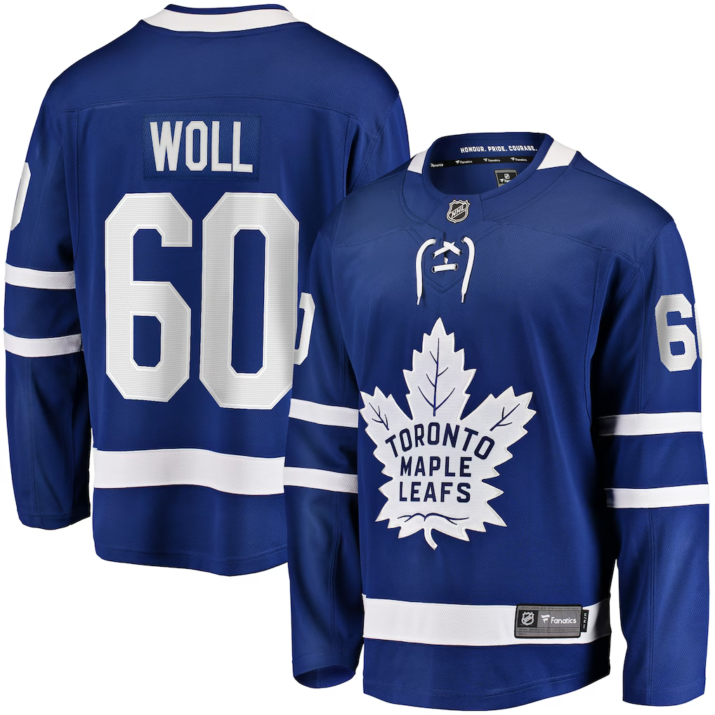 Men's Toronto Maple Leafs Joseph Woll #60 Blue Home Breakaway Player Jersey