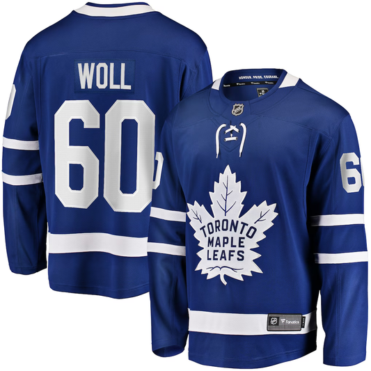 Men's Toronto Maple Leafs Joseph Woll #60 Blue Home Breakaway Player Jersey