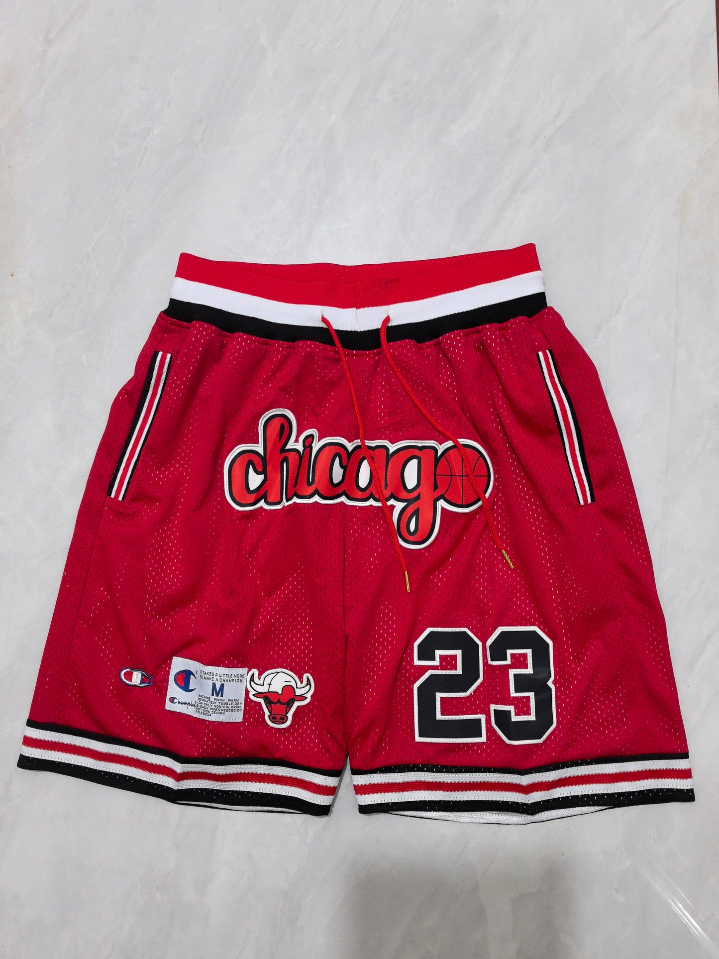 Chicago Bulls Red Retro Pocket Shorts #23