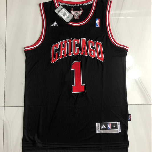 Derrick Rose Chicago Bulls Black Thorwback Jersey