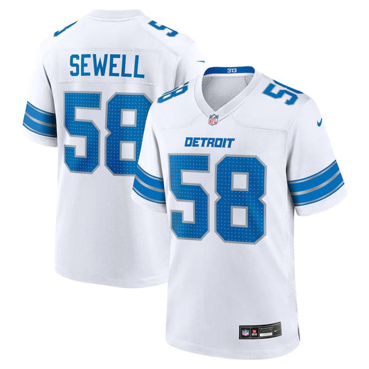 Penei Sewell #58 Detroit Lions Limited Jersey - Men's, White - National Football League 2024