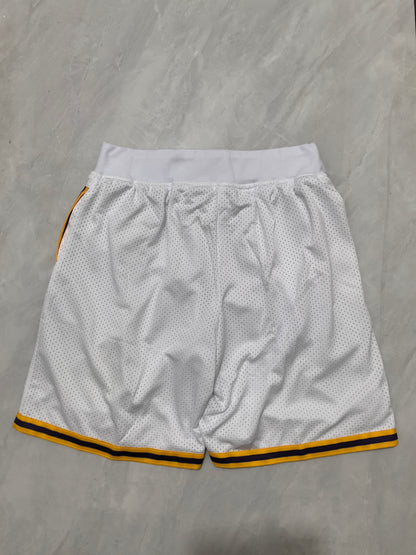 Los Angeles Lakers White Retro Pocket Shorts #24