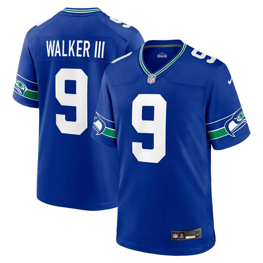Kenneth Walker III Seattle Seahawks Nike Throwback   Game Jersey - Royal