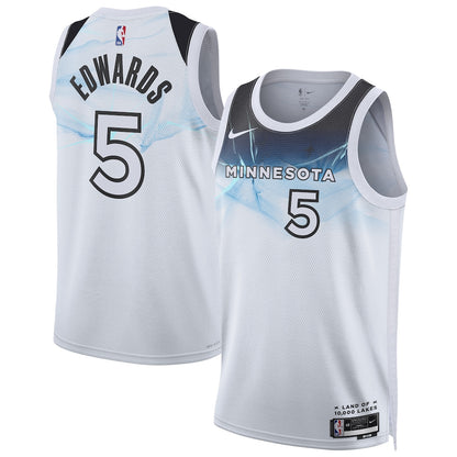 Unisex Minnesota Timberwolves Anthony Edwards White 2024/25 Swingman Jersey - City Edition
