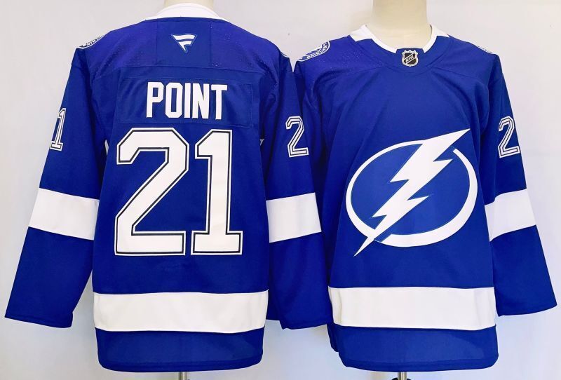 Men's Tampa Bay Lightning Brayden Point #21 Blue Player Jersey