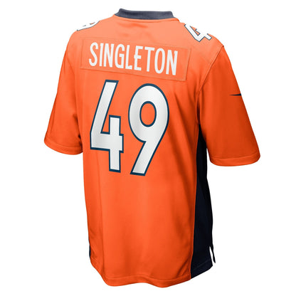 Alex Singleton Denver Broncos Nike Game   Jersey - Orange