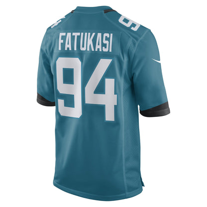 Folorunso Fatukasi Jacksonville Jaguars Nike Game   Jersey - Teal