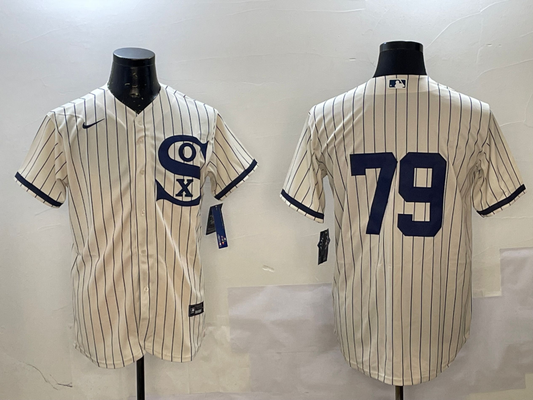 Men's Chicago White Sox Jose Abreu #79 Cream Replica Player Jersey