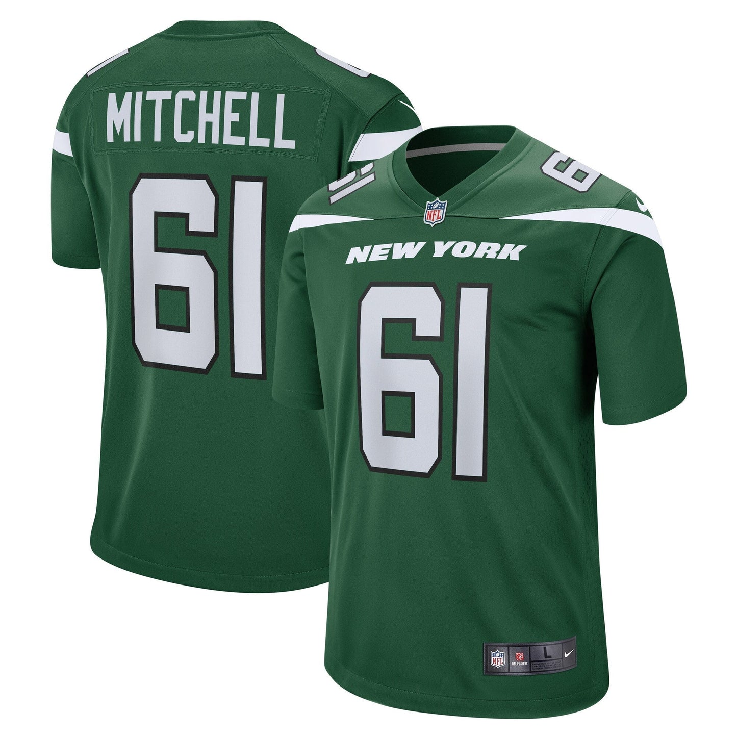 Max Mitchell New York Jets Nike Game   Jersey - Gotham Green