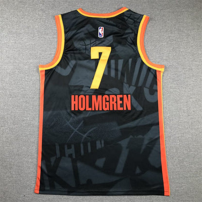 Men's jersey 2024 season Thunder #7 Black City Edition HOLMGREN