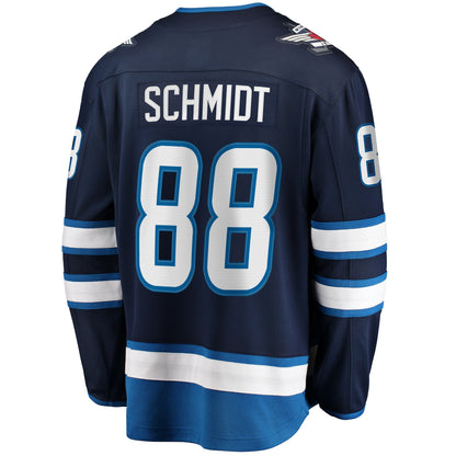 Men's Winnipeg Jets Nate Schmidt Fanatics Navy Home Premier Breakaway Jersey