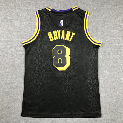 Youth Kobe Bryant Los Angeles Lakers #8 Black Mamba Embroidered  Jersey