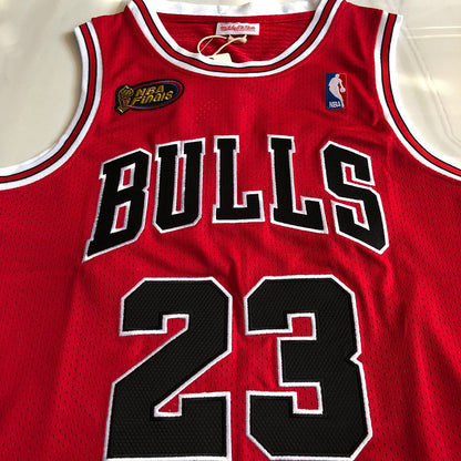 Michael Jordan Chicago Bulls 23 Red -Retro Dense Embroidery