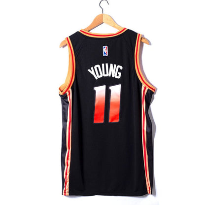 Men's Atlanta Hawks Trae Young #11 Black 2022/23 Swingman Jersey - City Edition
