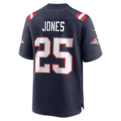 Marcus Jones New England Patriots Nike Game   Jersey - Navy
