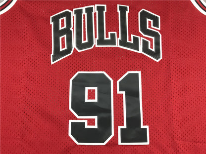 Chicago Bulls Dennis Rodman #91 1997-98 Throwback — Embroidered