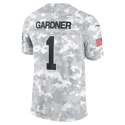 Sauce Gardner New York Jets Nike 2024 Salute to Service Limited Jersey - Arctic Camo