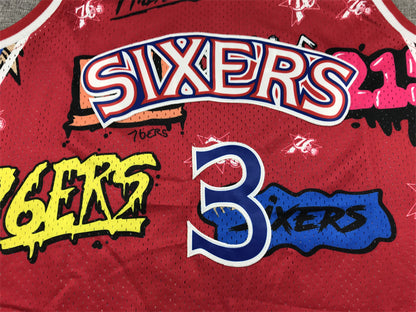 76ers #3 graffiti jersey