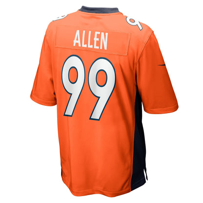 Zach Allen Denver Broncos Nike Game   Jersey - Orange
