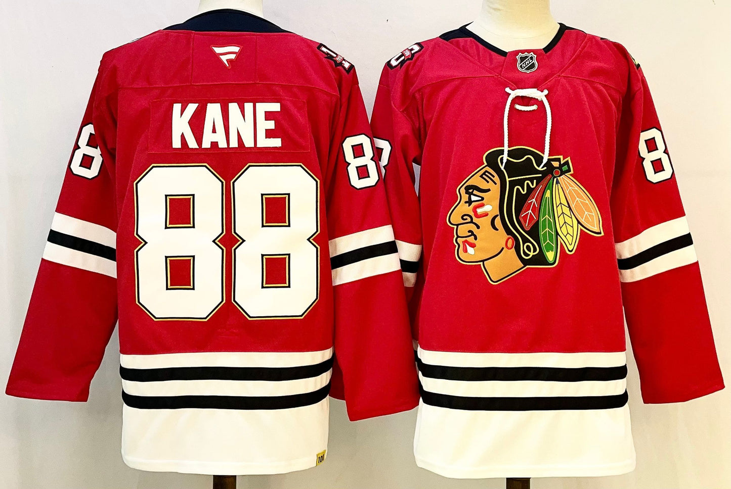 Men's Chicago Blackhawks Patrick Kane #88  Red Premium Player Jersey